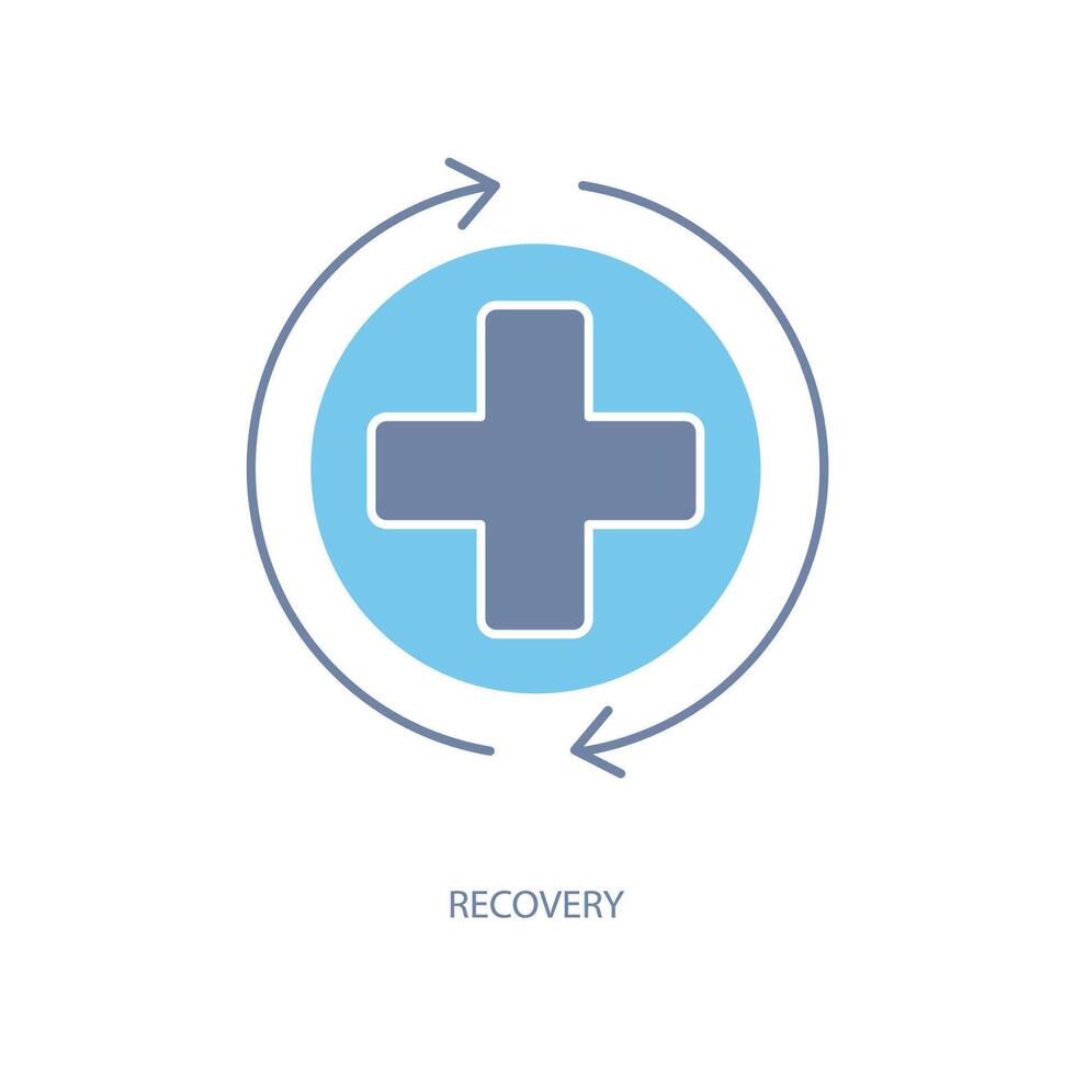recovery concept line icon. Simple element illustration. recovery concept outline symbol design. vector