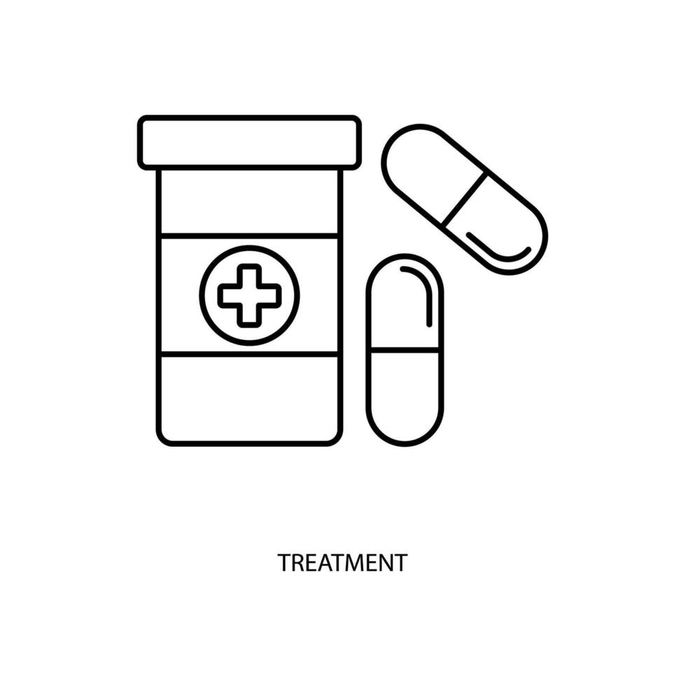 treatment concept line icon. Simple element illustration. treatment concept outline symbol design. vector