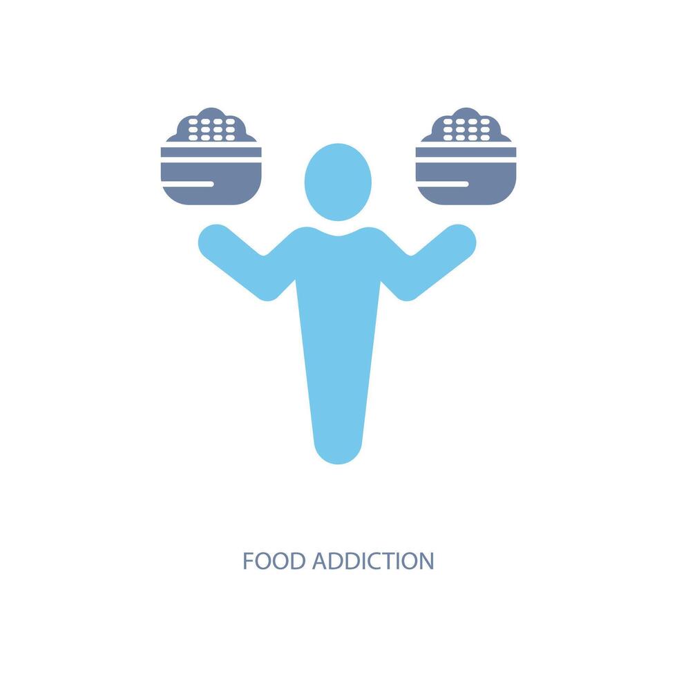 food addiction concept line icon. Simple element illustration. food addiction concept outline symbol design. vector
