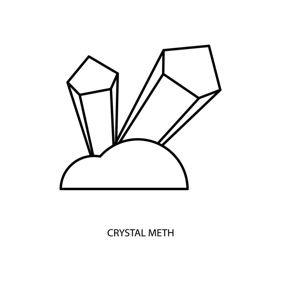 crystal meth concept line icon. Simple element illustration. crystal meth concept outline symbol design. vector