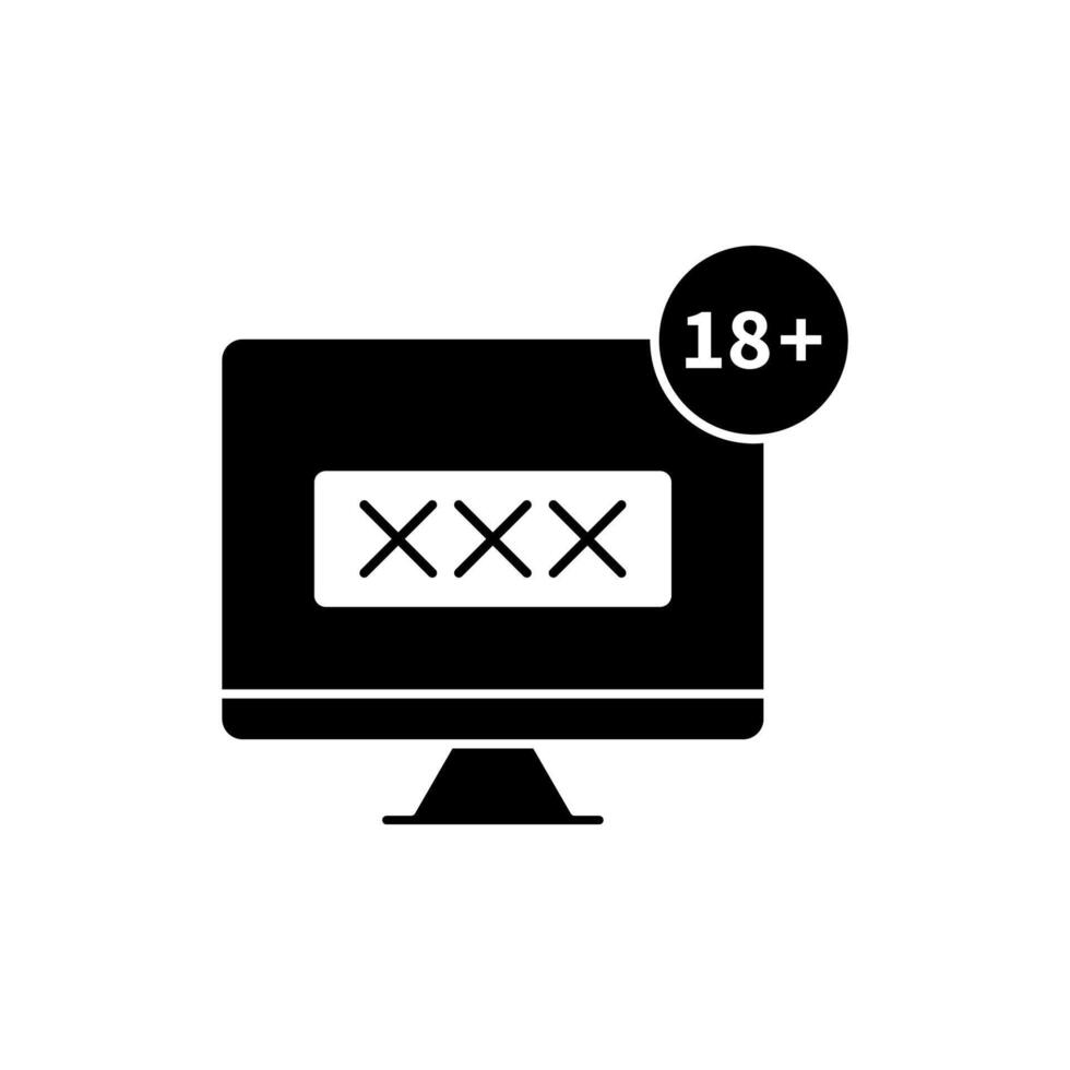porn addiction concept line icon. Simple element illustration. porn addiction concept outline symbol design. vector