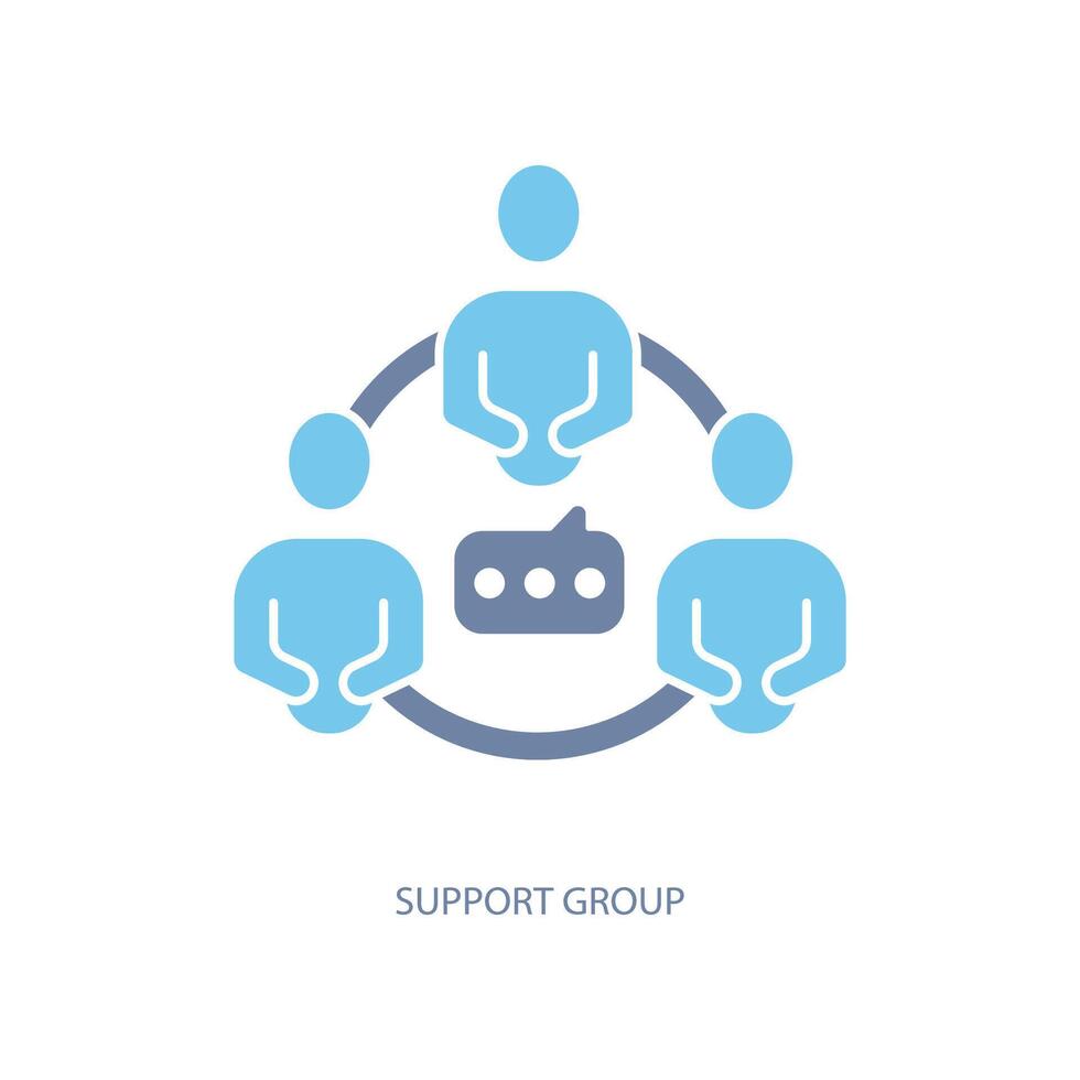 support group concept line icon. Simple element illustration. support group concept outline symbol design. vector