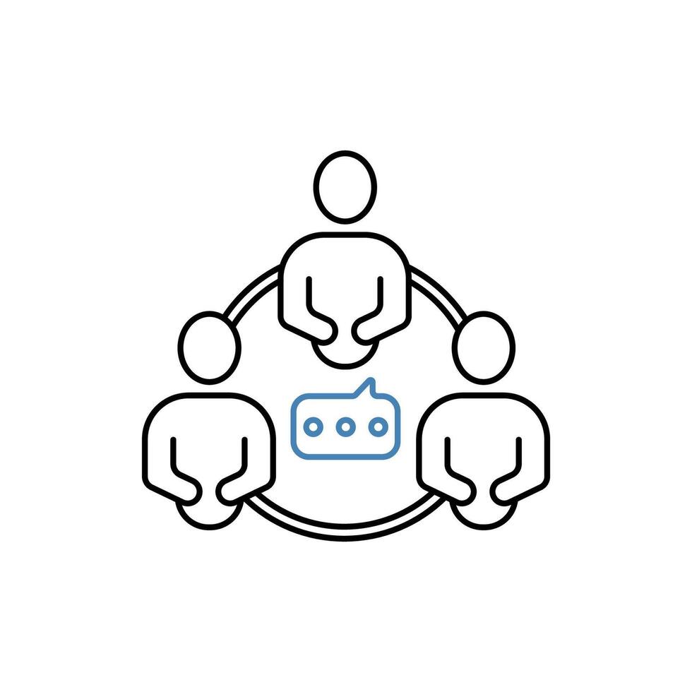 support group concept line icon. Simple element illustration. support group concept outline symbol design. vector