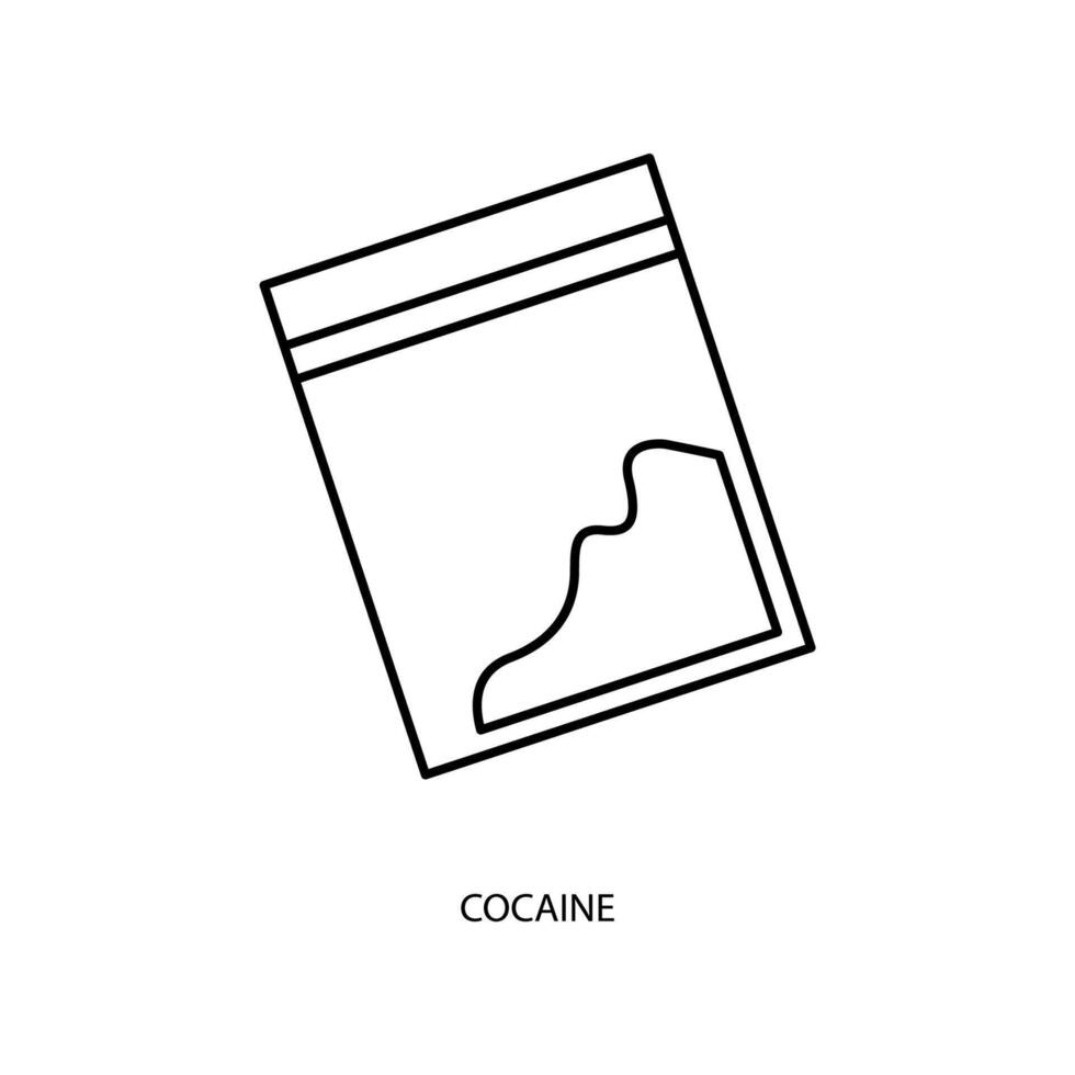 cocaine concept line icon. Simple element illustration. cocaine concept outline symbol design. vector
