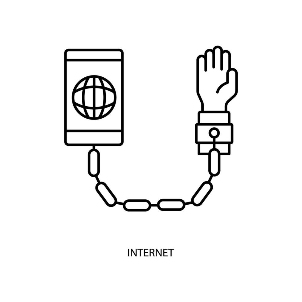 Internet concepto línea icono. sencillo elemento ilustración. Internet concepto contorno símbolo diseño. vector