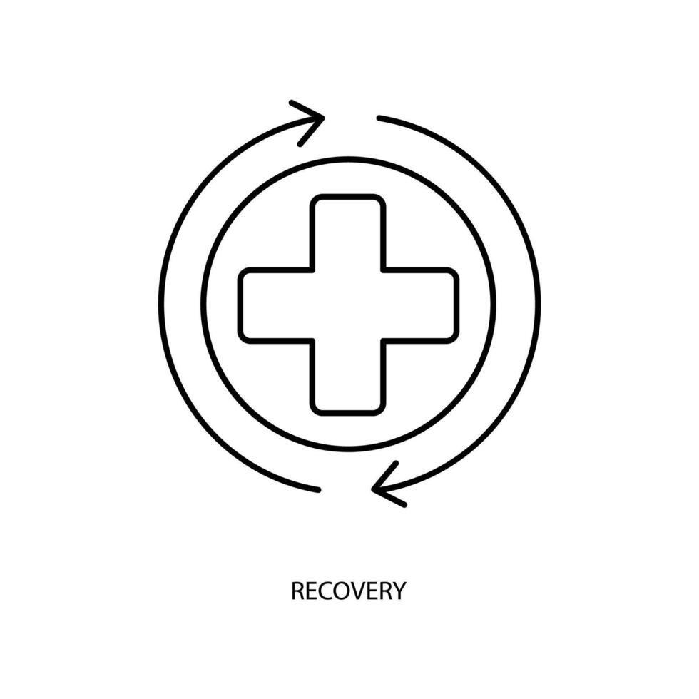 recovery concept line icon. Simple element illustration. recovery concept outline symbol design. vector