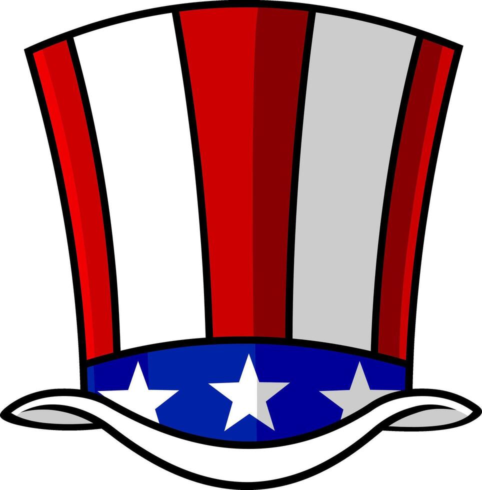 Cartoon Uncle Sam's Hat vector