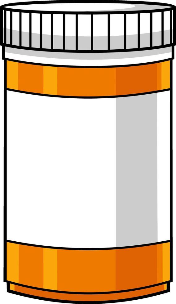 Cartoon Medical Pill Bottle vector