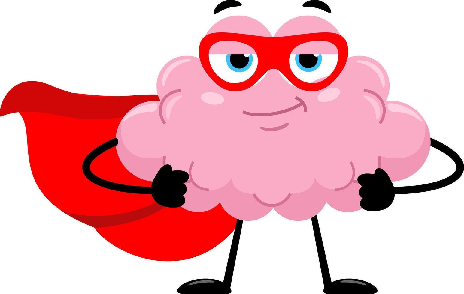 SuperHero Brain Cartoon Character vector