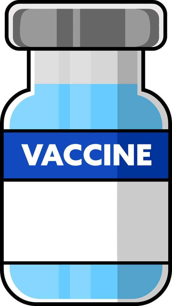 Cartoon Bottle Vaccine vector