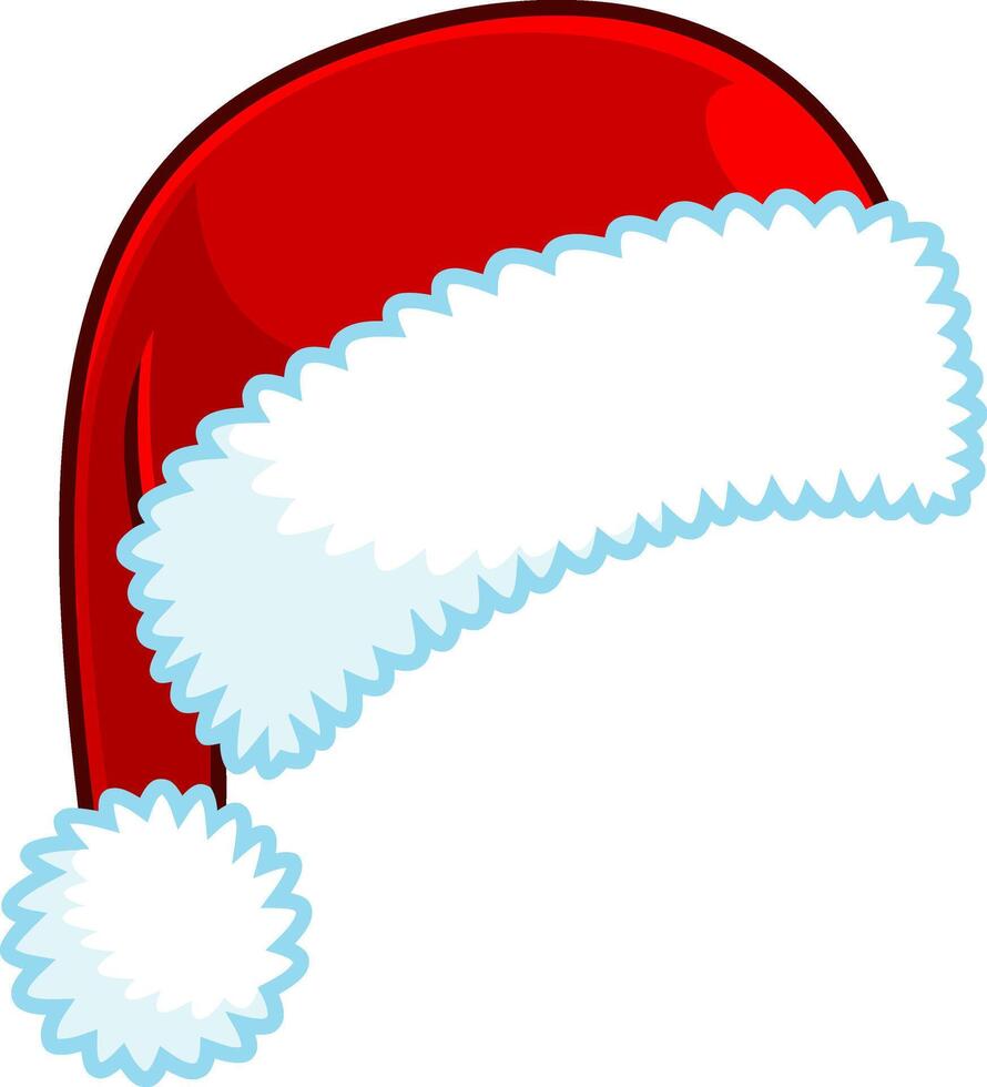 sombrero de santa claus de dibujos animados vector