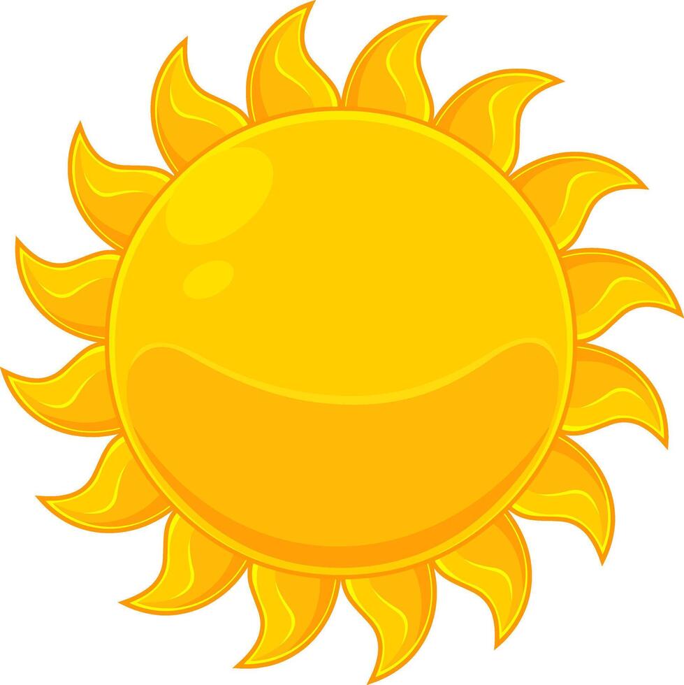 Colorful Yellow Sun Icon vector