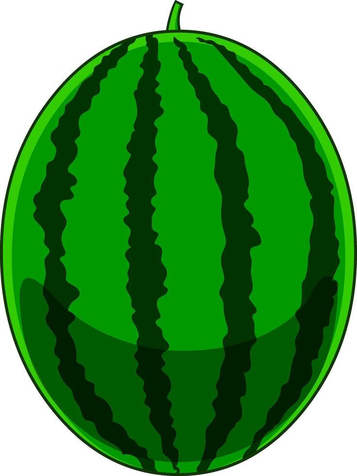 dibujos animados verde sandía Fresco Fruta vector