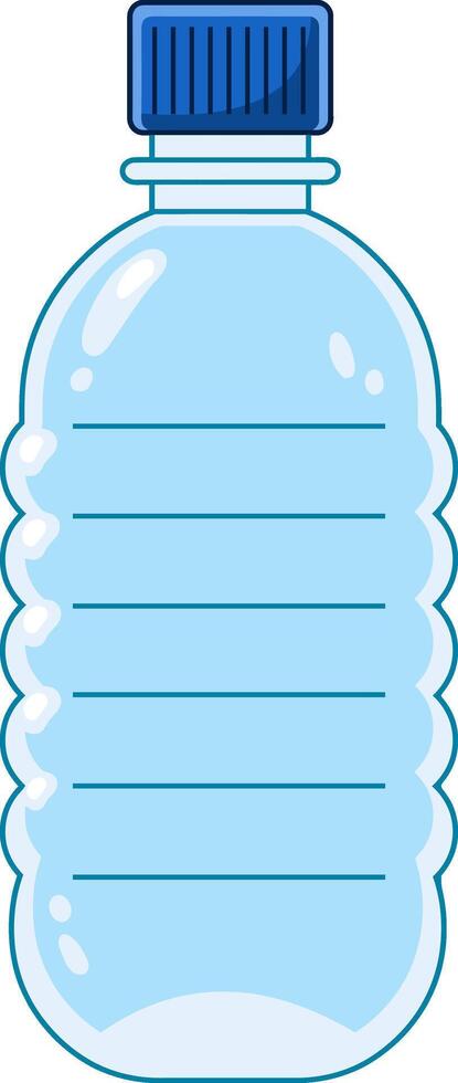 Cartoon Plastic Water Bottle vector