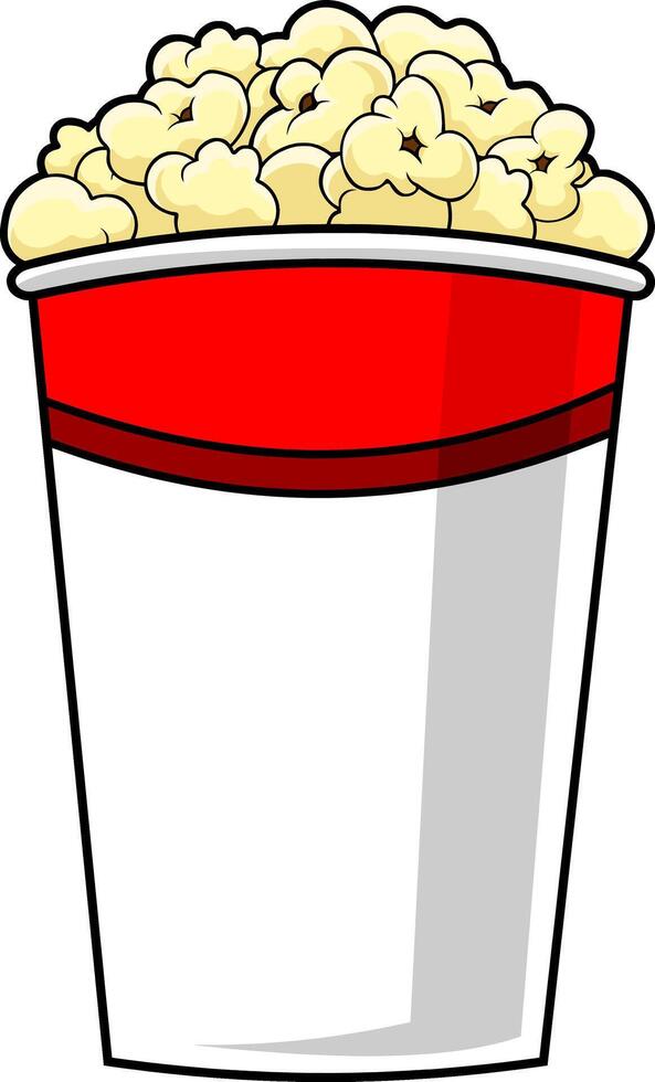 Cartoon Popcorn Bucket Box vector