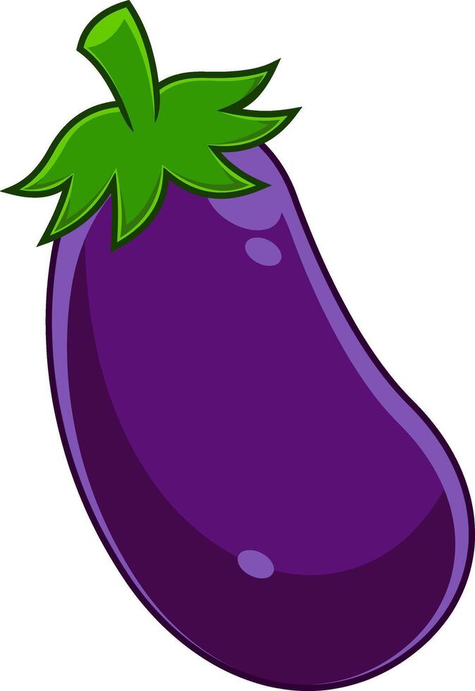 Cartoon Fresh Fresh Egg Plant vector