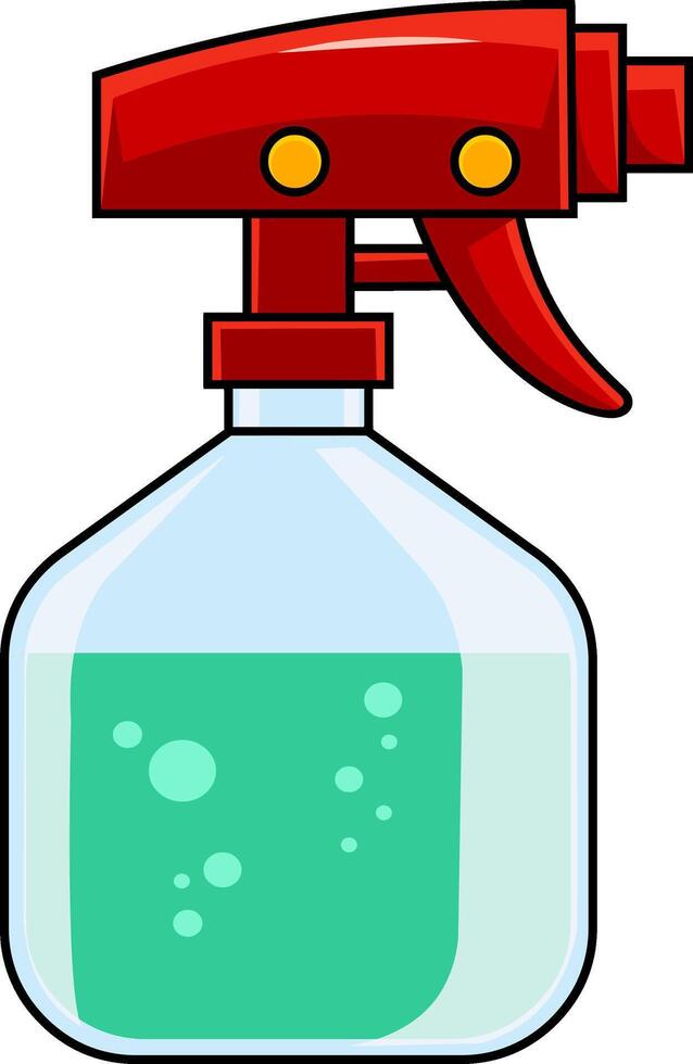 Cartoon Gardening Spray Bottle vector