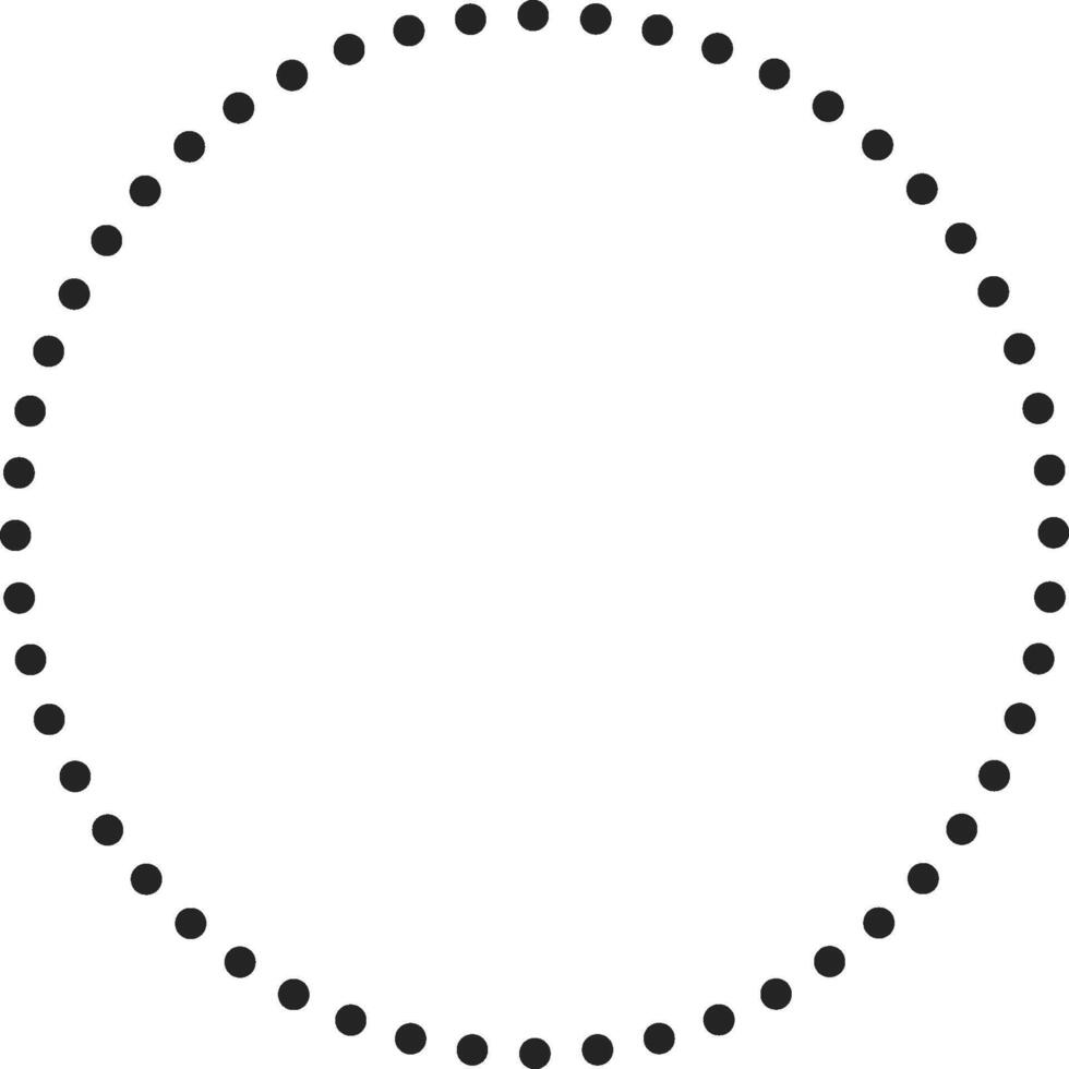 dotted circle design element, dot circle frame vector
