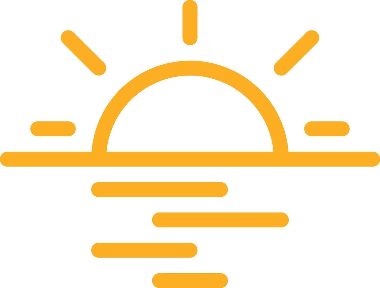 simple sunset icon design, sunset sign vector