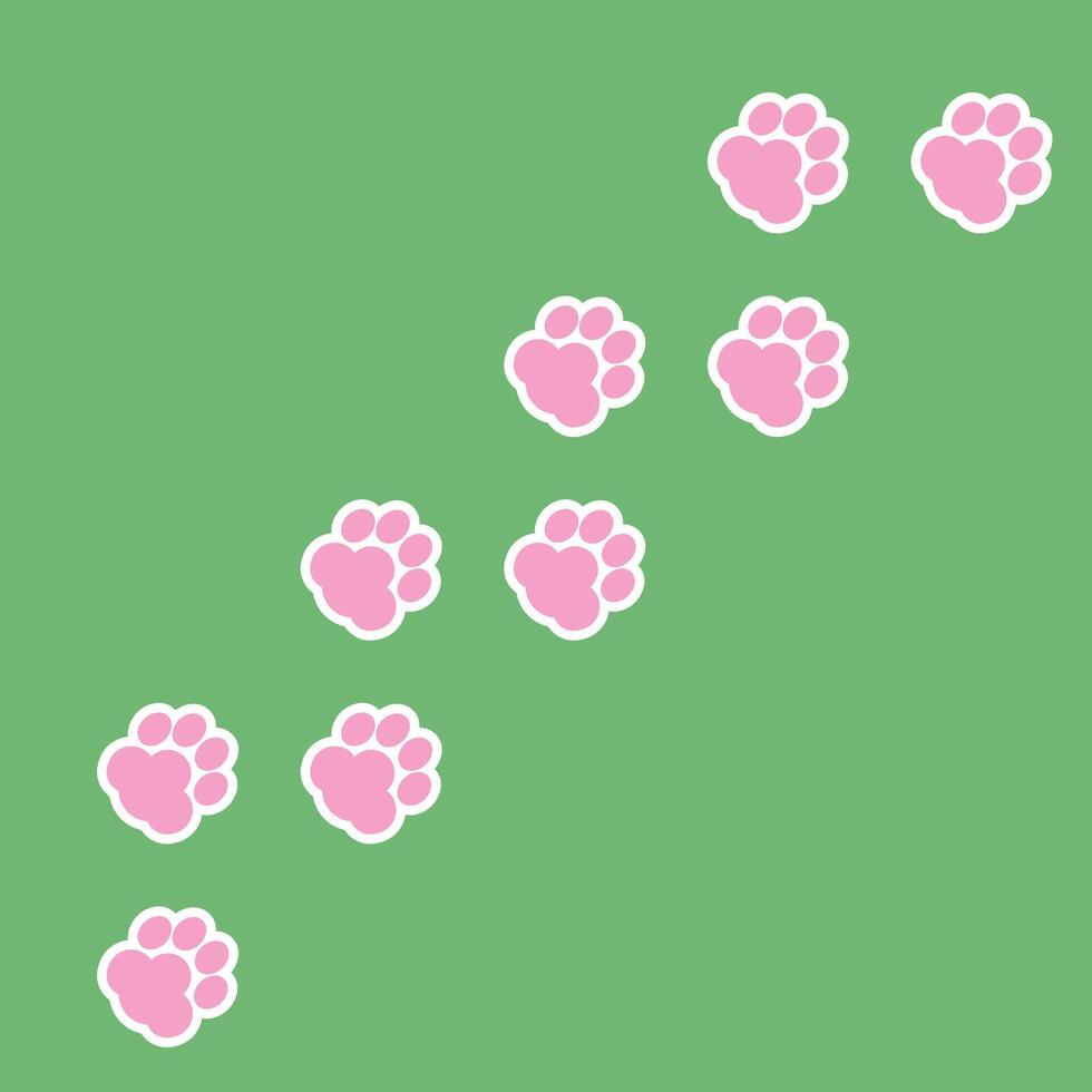 cat paw footprint, animal footprint, cat footprint icon vector