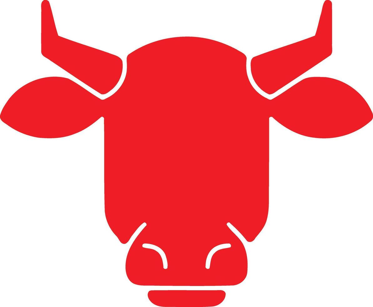 simple design of bull head icon sign vector