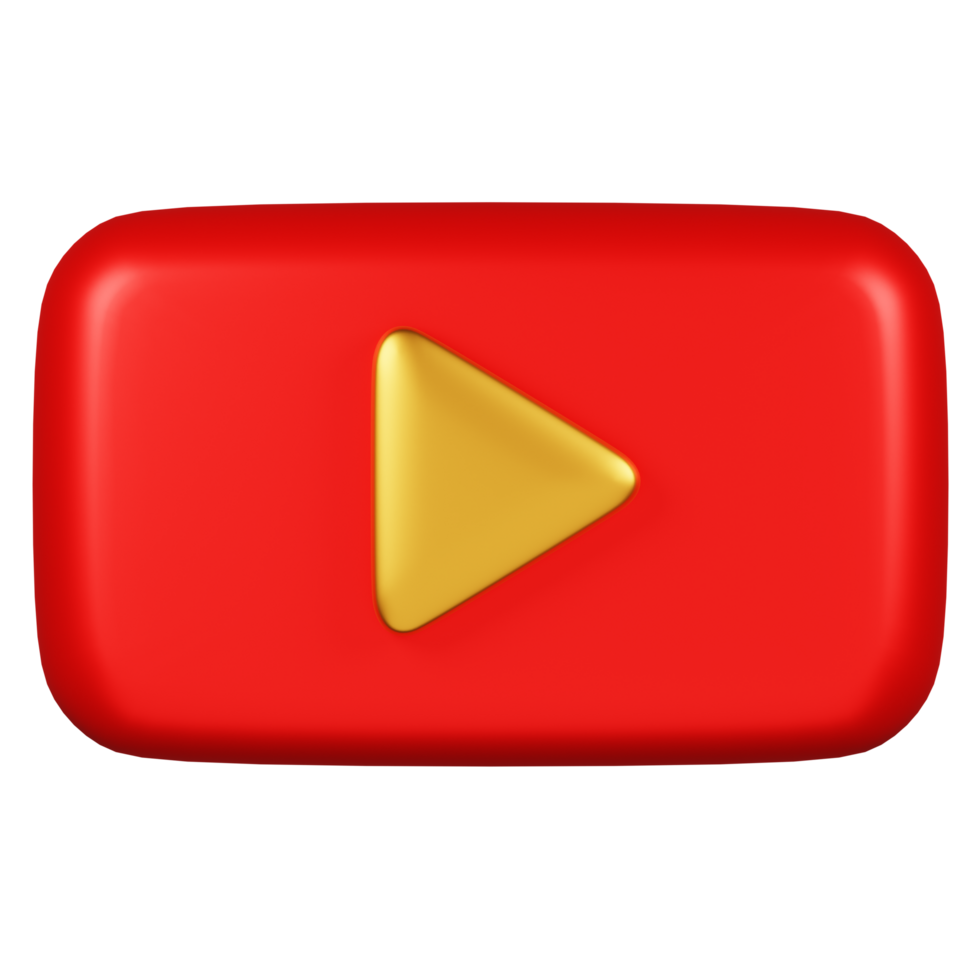 3d realistisk Youtube ikon png