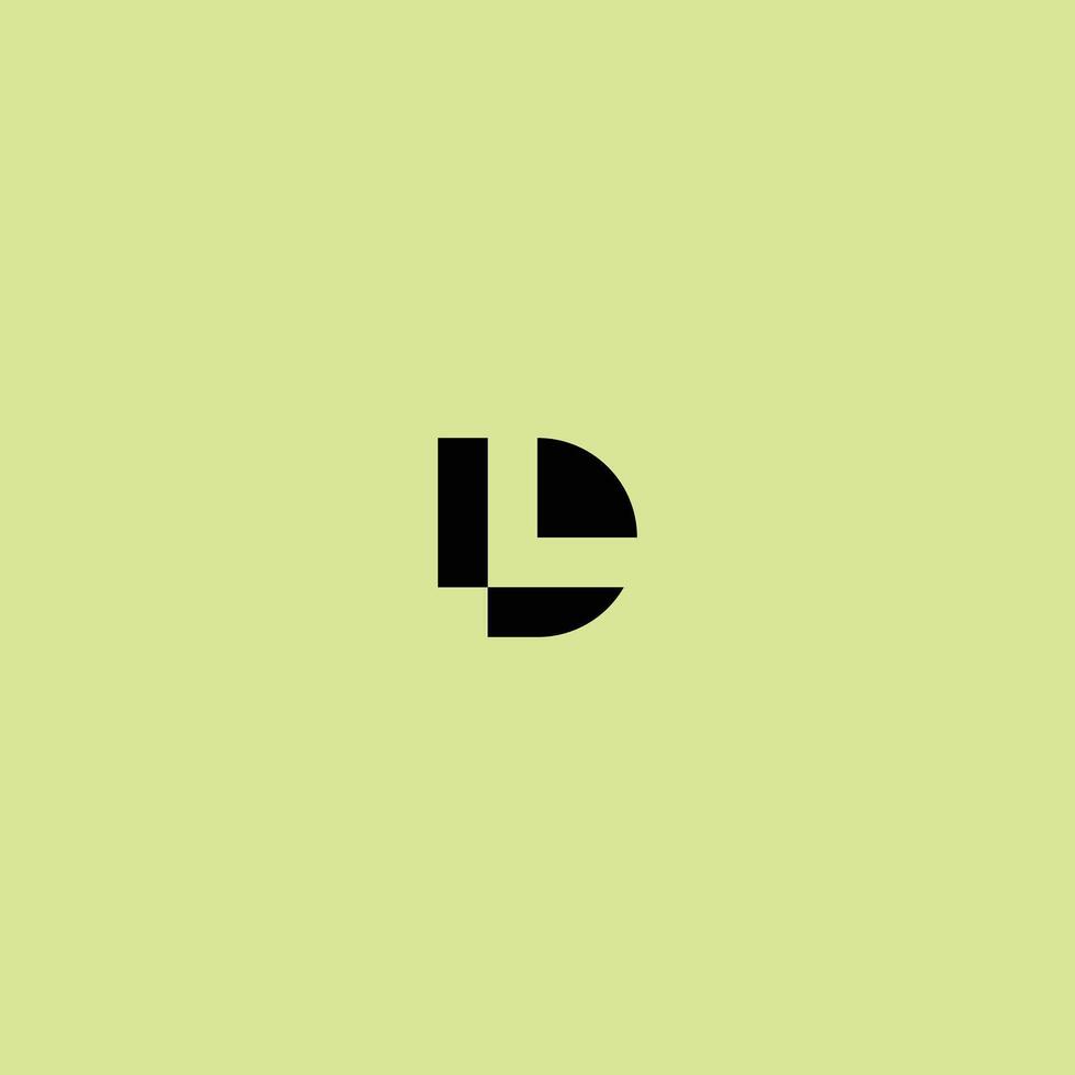 Abstract letter LD, DL Modern Minimal logo design vector