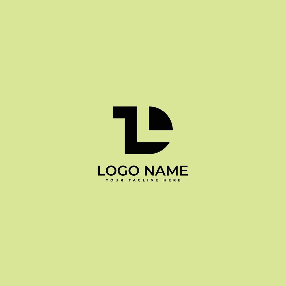 Abstract letter LTD, dlt Modern Minimal logo design vector
