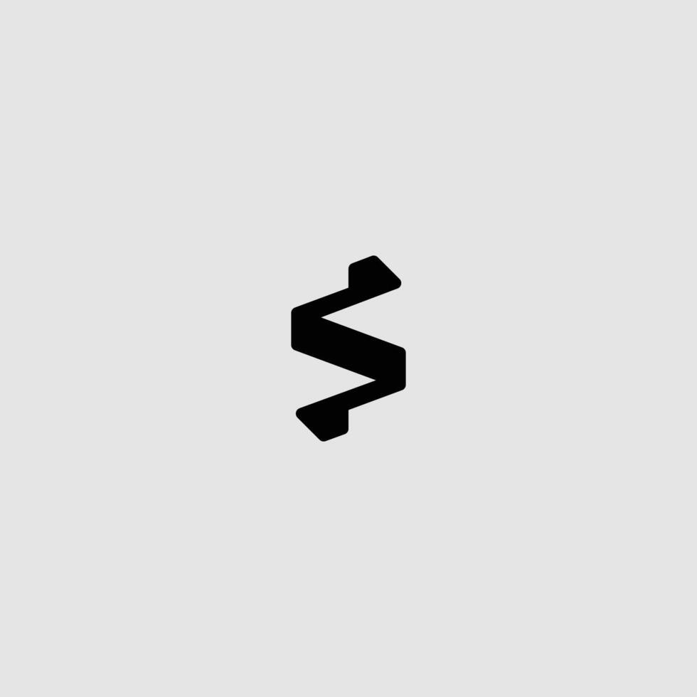 Abstract letter S Initials logo design minimal template vector