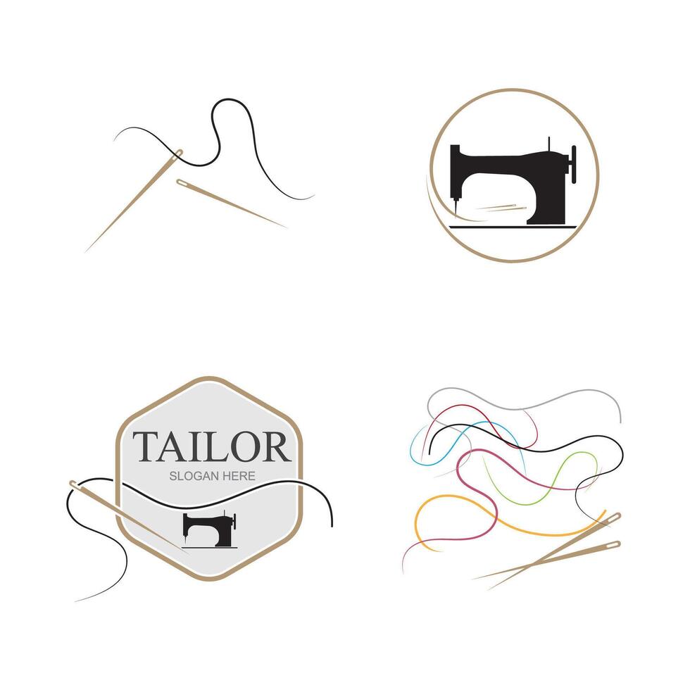collection logo and symbol tailor vector
