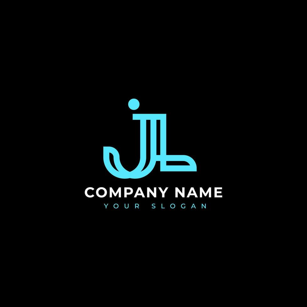 Modern Letter jl logo design template vector