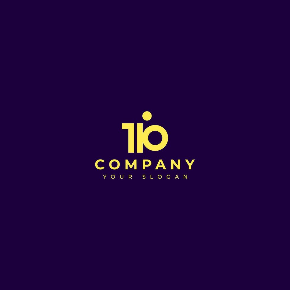 Modern Letter io logo design template vector