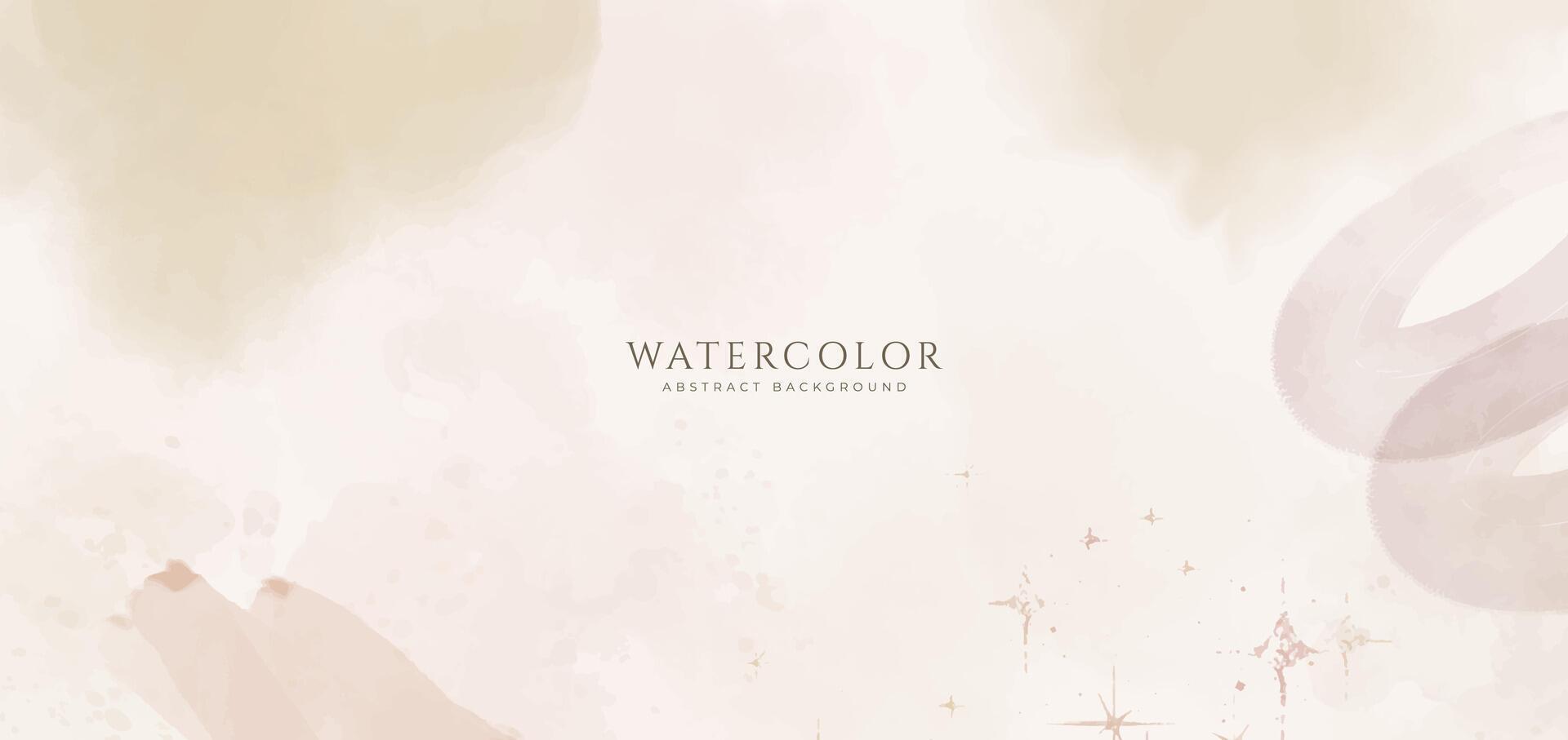 Abstract horizontal watercolor background. Neutral light colored empty space background illustration vector