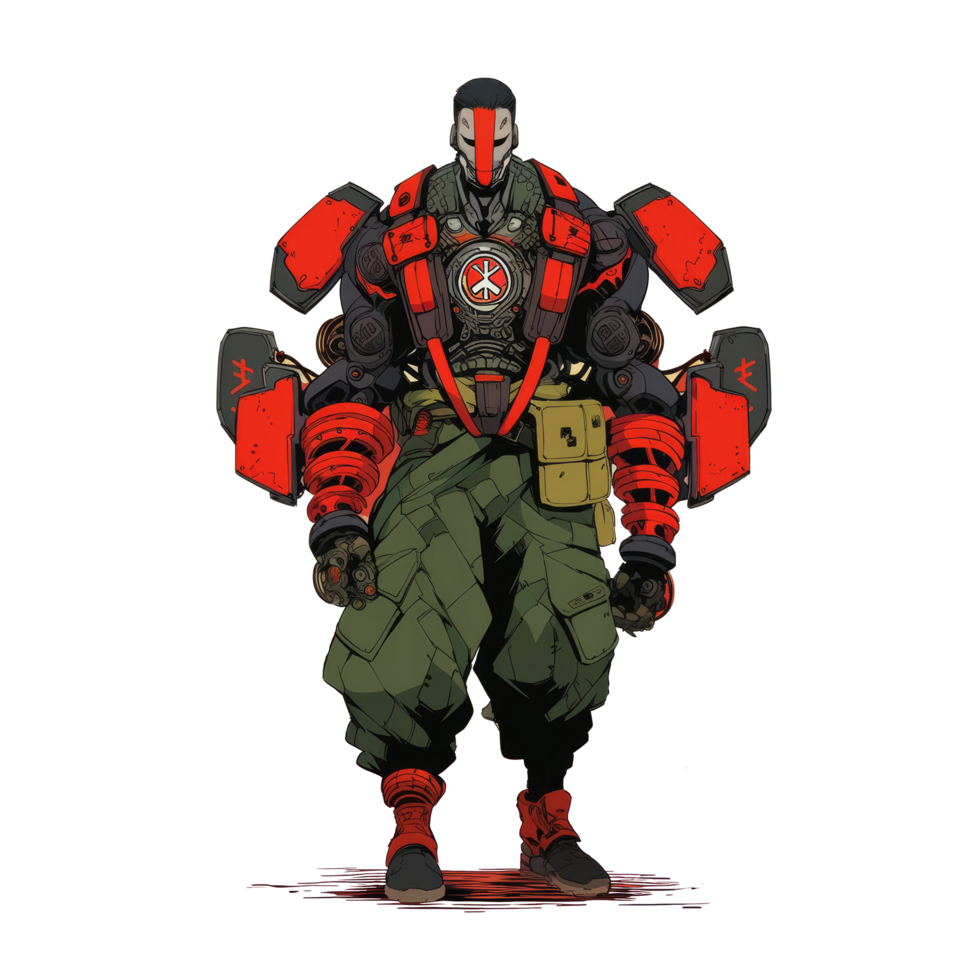 Digital Hybrid Combatant Artwork, Free png