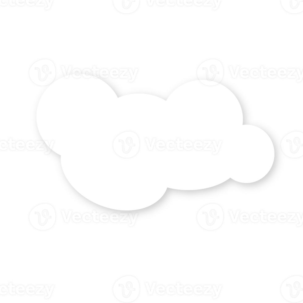 paper speech bubble with clouds png