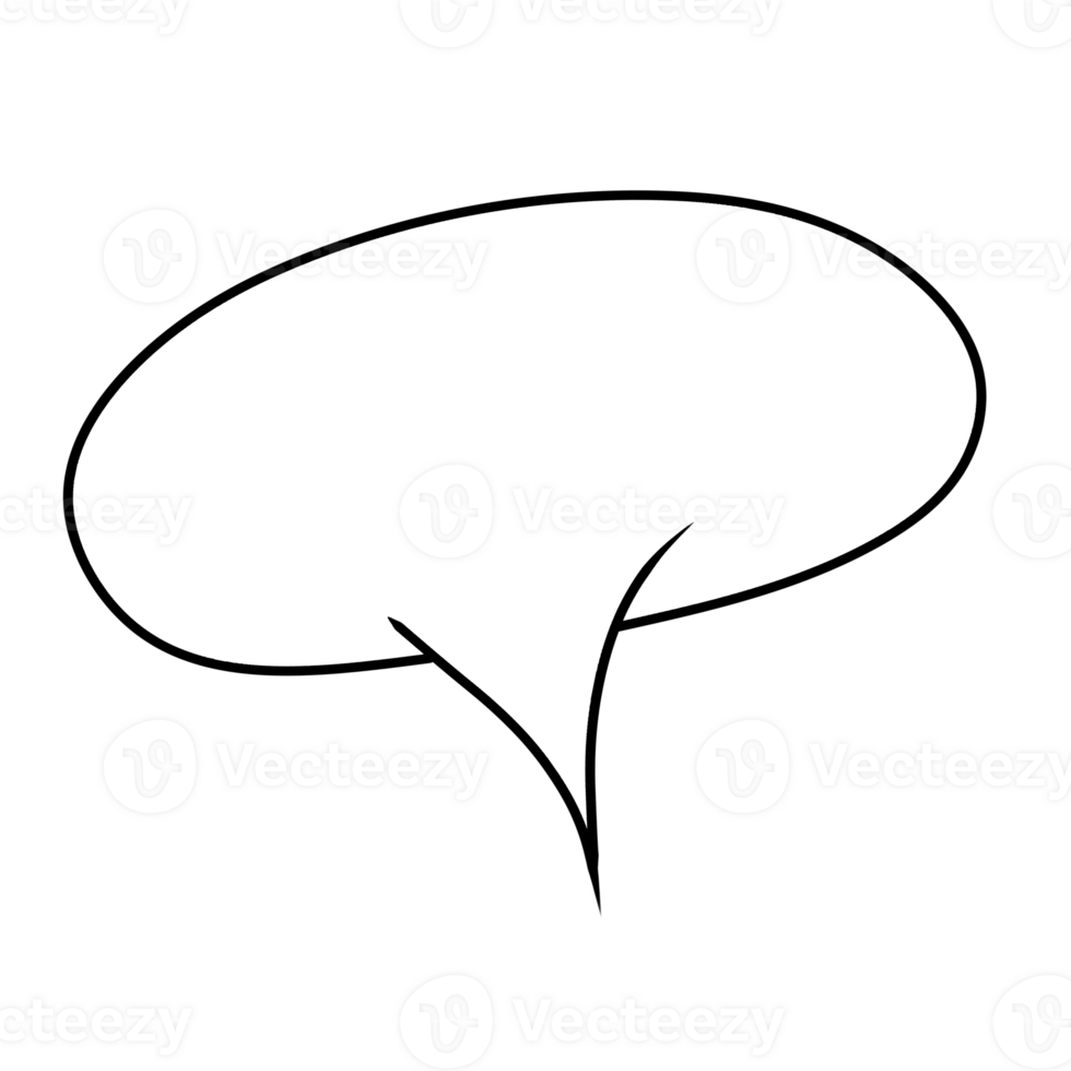 bubble text frame text transparent template design, comment icon element black hand draw design png