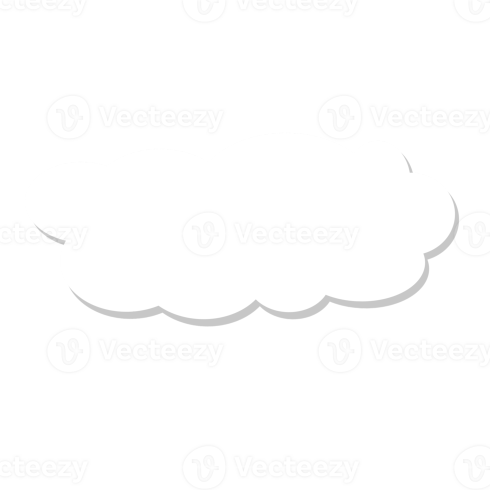 paper speech bubble with clouds png