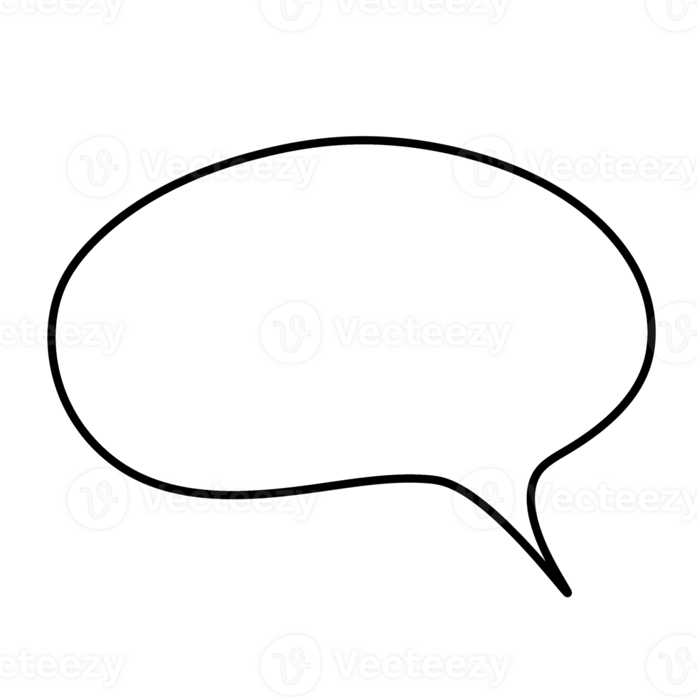 bubble text frame text transparent template design, comment icon element black hand draw design png