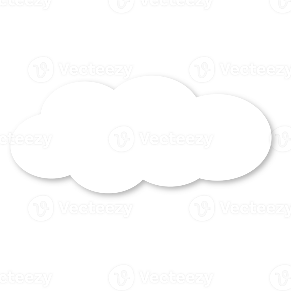 paper speech bubble with clouds png