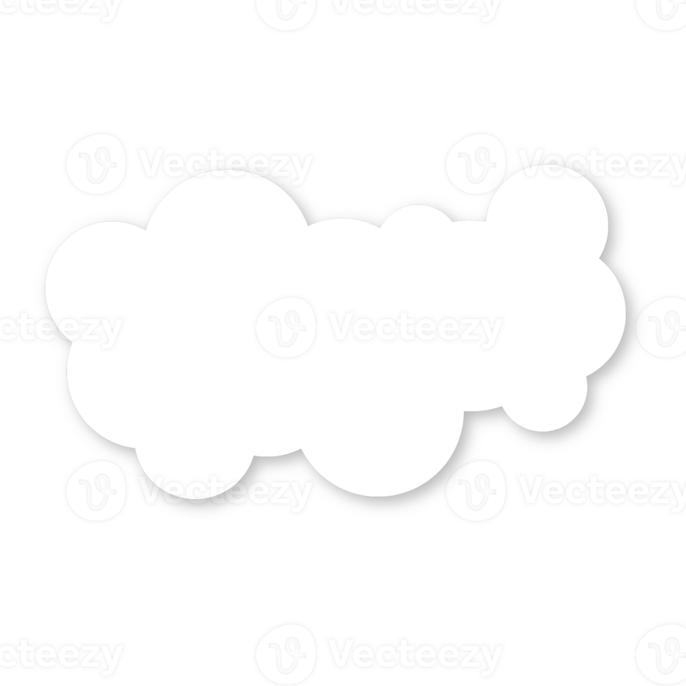 paper speech bubble with clouds png