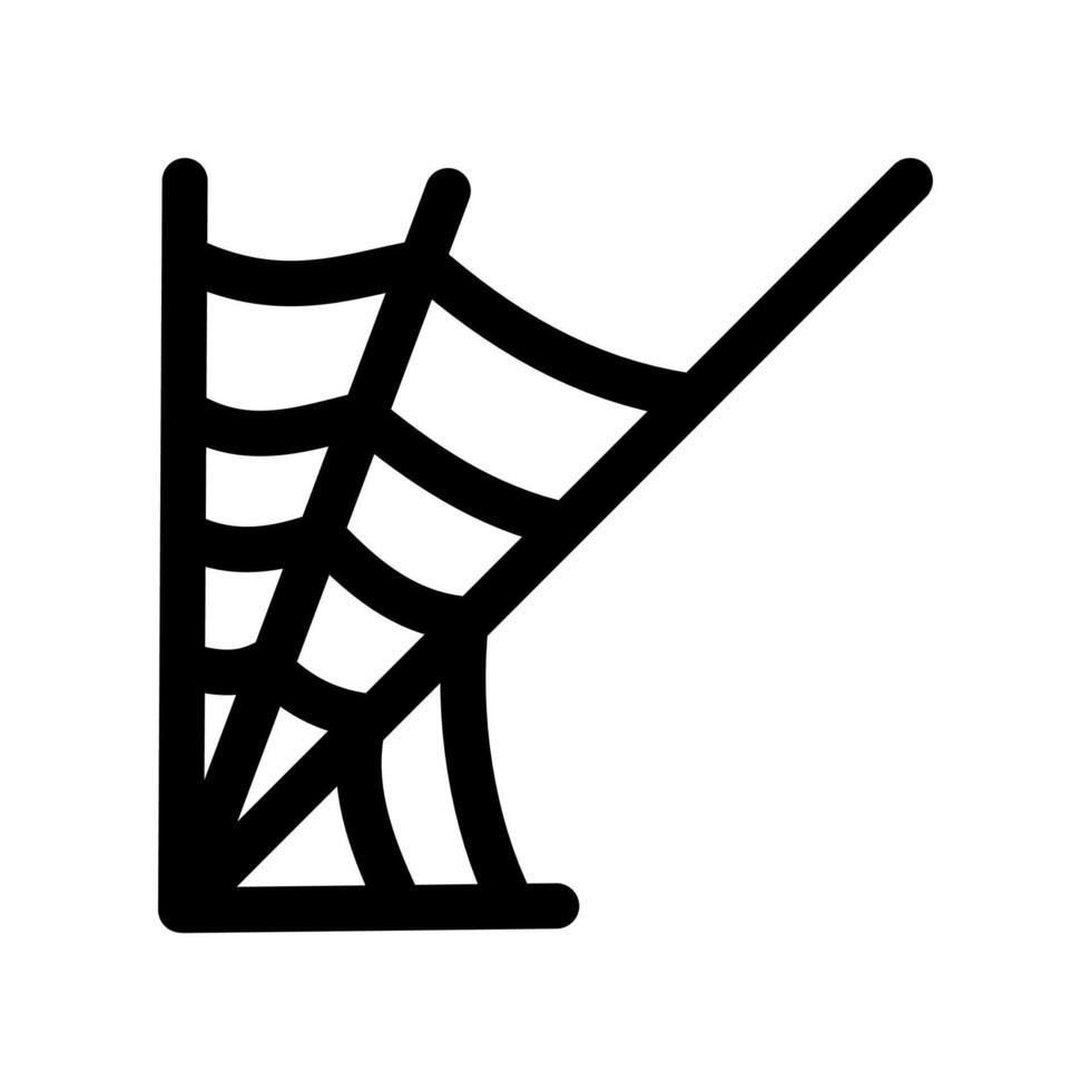 Víspera de Todos los Santos araña web icono en un blanco antecedentes vector