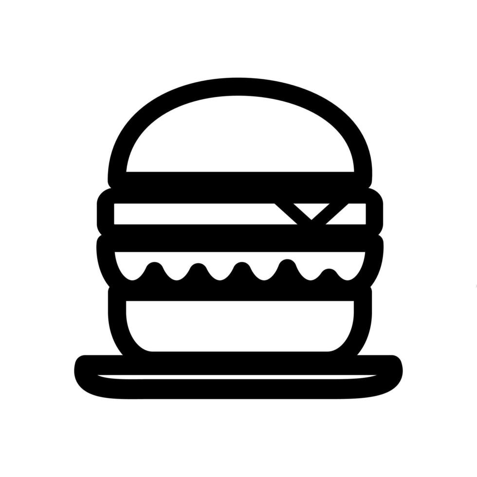 hamburguesa icono en un blanco antecedentes vector