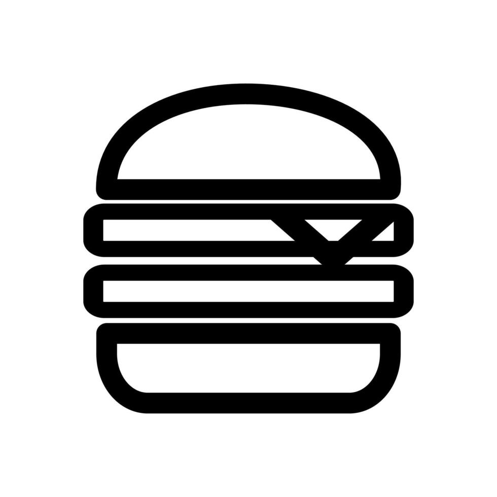 burger icon on a white background vector