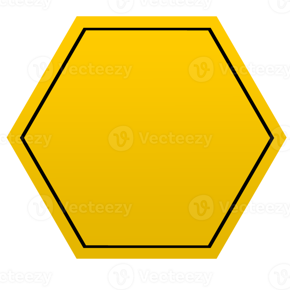 hexagon warning sign transparent element blank png