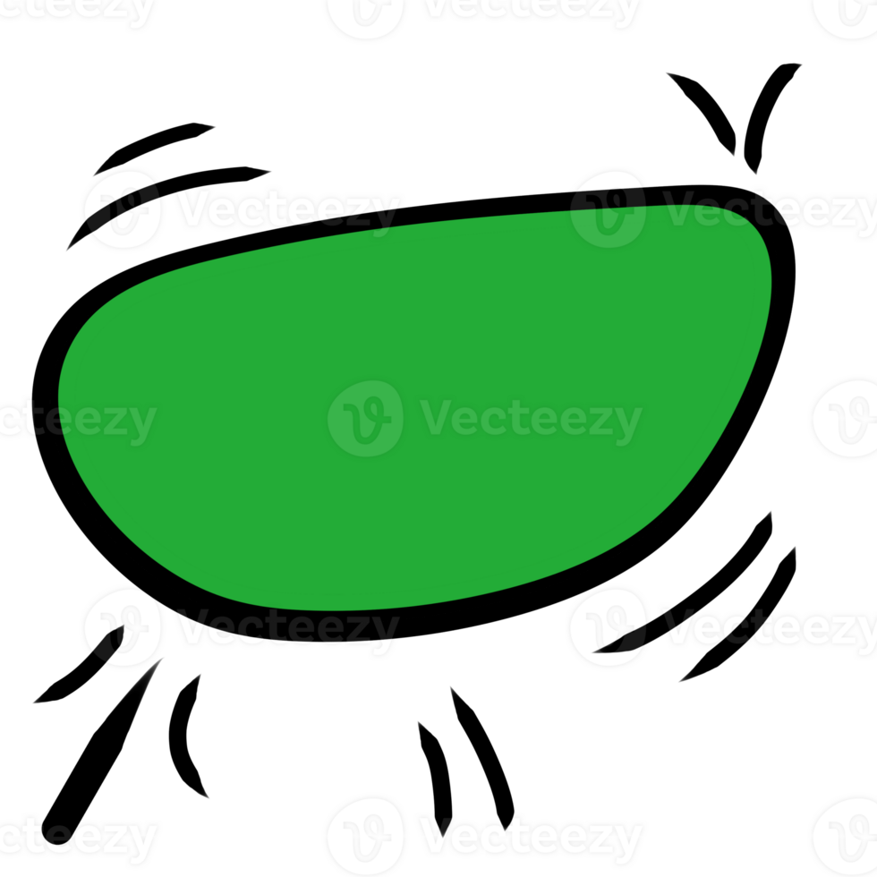 Star speech text cartoon element blank design green template file transparent background png