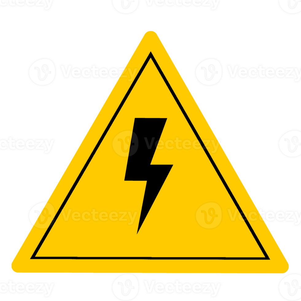 voltage sign lightning bolt element transparent file, electrical icon set design template file png
