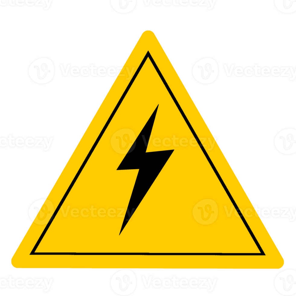 voltage sign lightning bolt element transparent file, electrical icon set design template file png