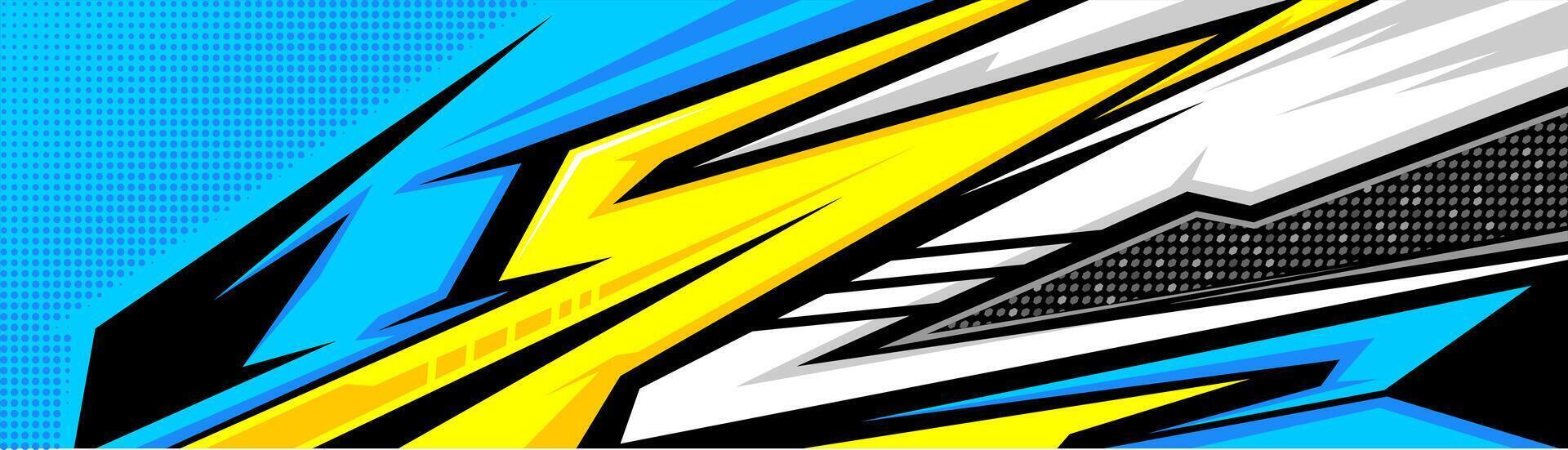 Abstract Car decal design . Graphic abstract stripe racing background kit designs for wrap vehicle, race car, rally, adventure and livery vector