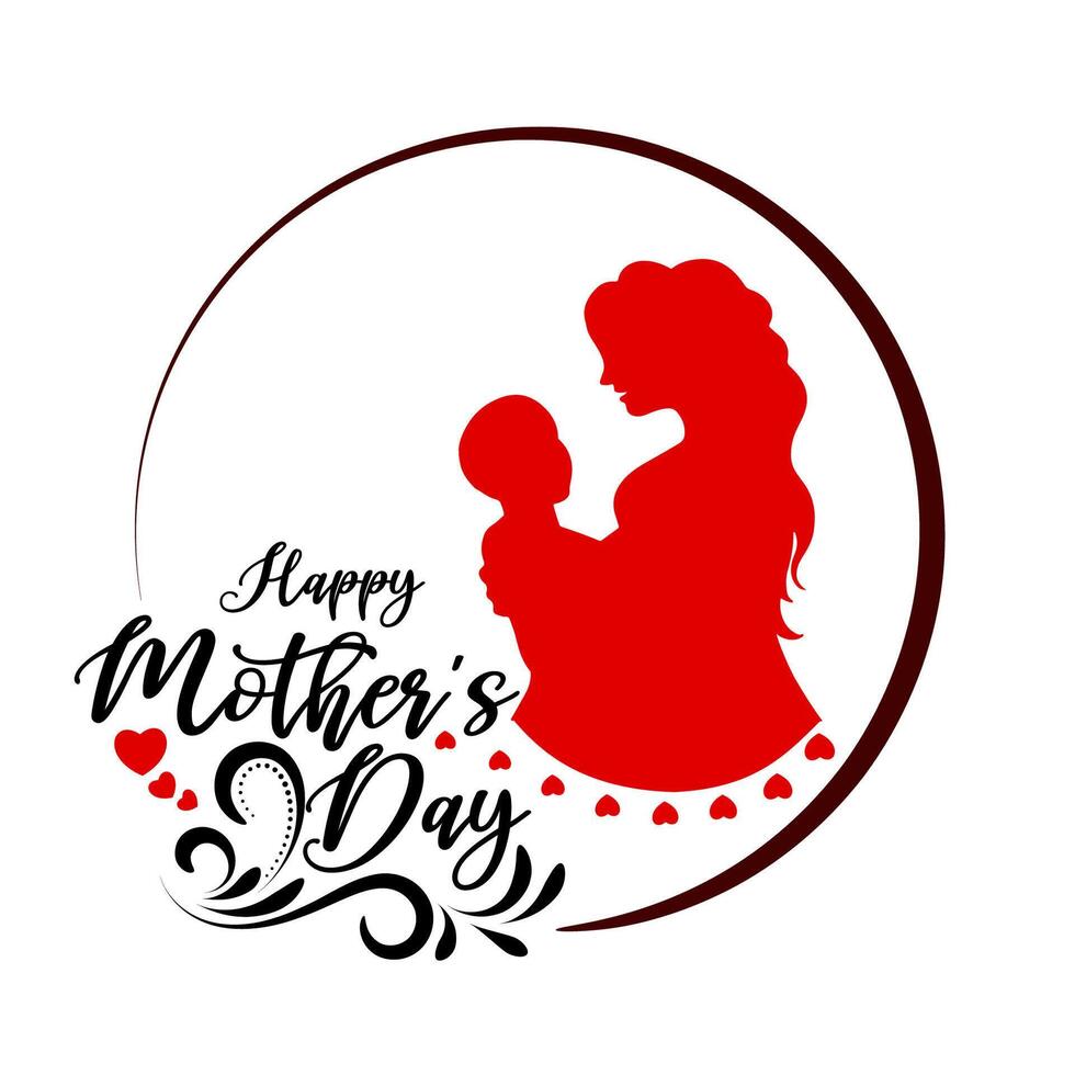 Happy Mother's day celebration greeting stylish background design vector