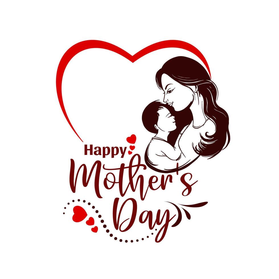 Happy Mother's day celebration elegant decorative background vector